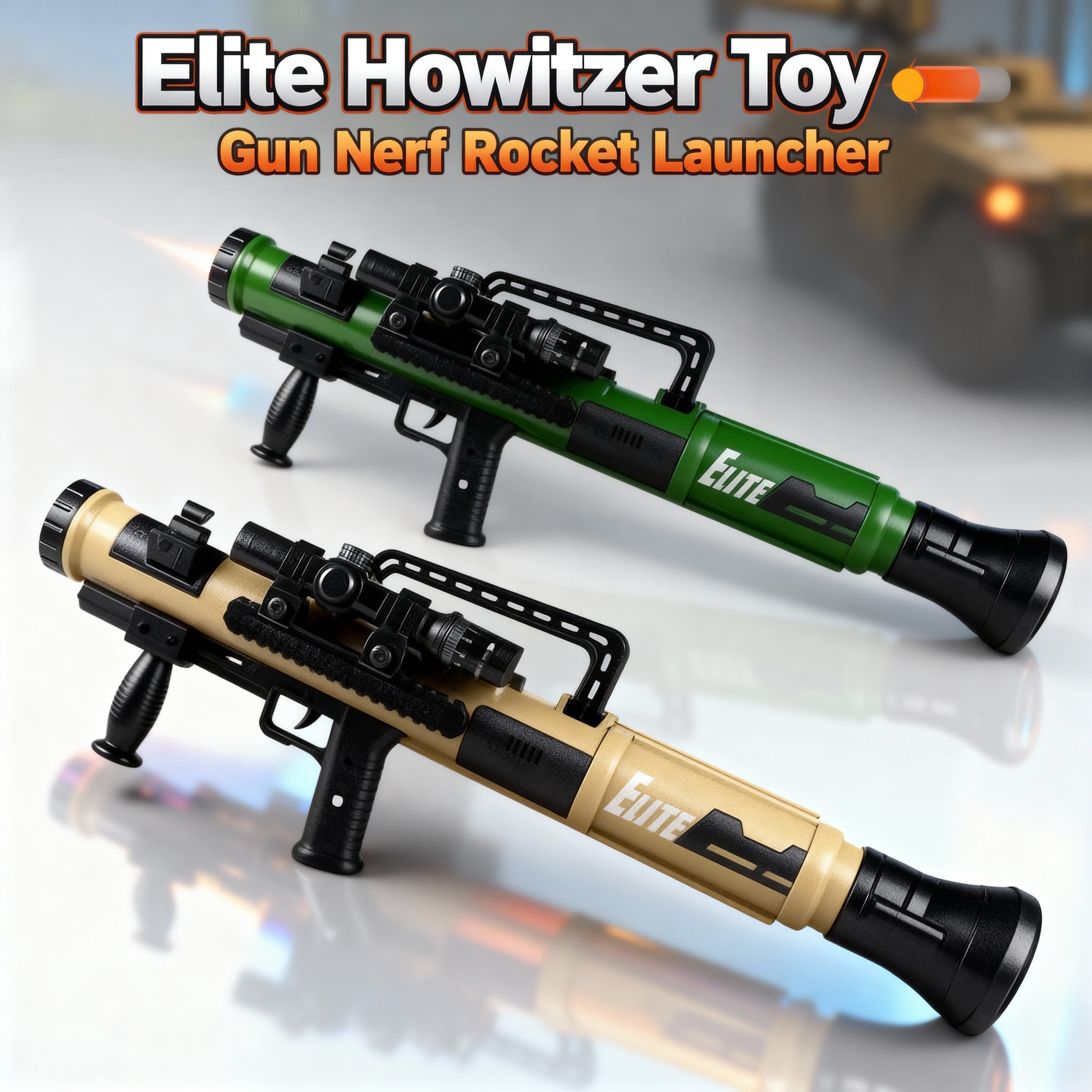 Elite Howitzer Toy Gun Nerf Rocket Launcher - rnguk
