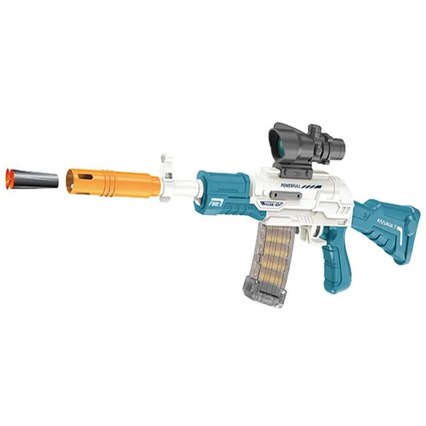 Green Shell Ejecting AK47 Nerf Assault Guns