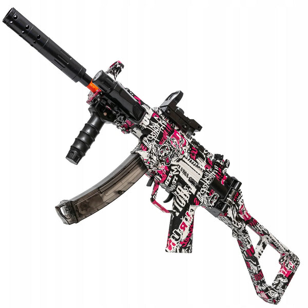 Pink Graffiti MP5k SMG Orbeez Gun With Safety Butten