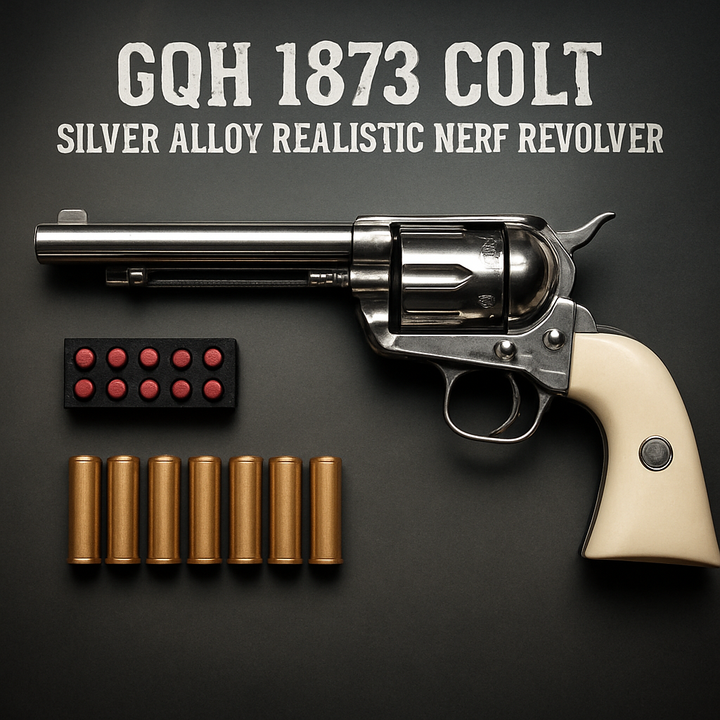 GQH 1873 Colt Silver Alloy Realistic Nerf Revolver – rnguk